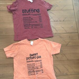 Size 3T rabbit skin custom T-just in time for thanksgiving feast 🦃